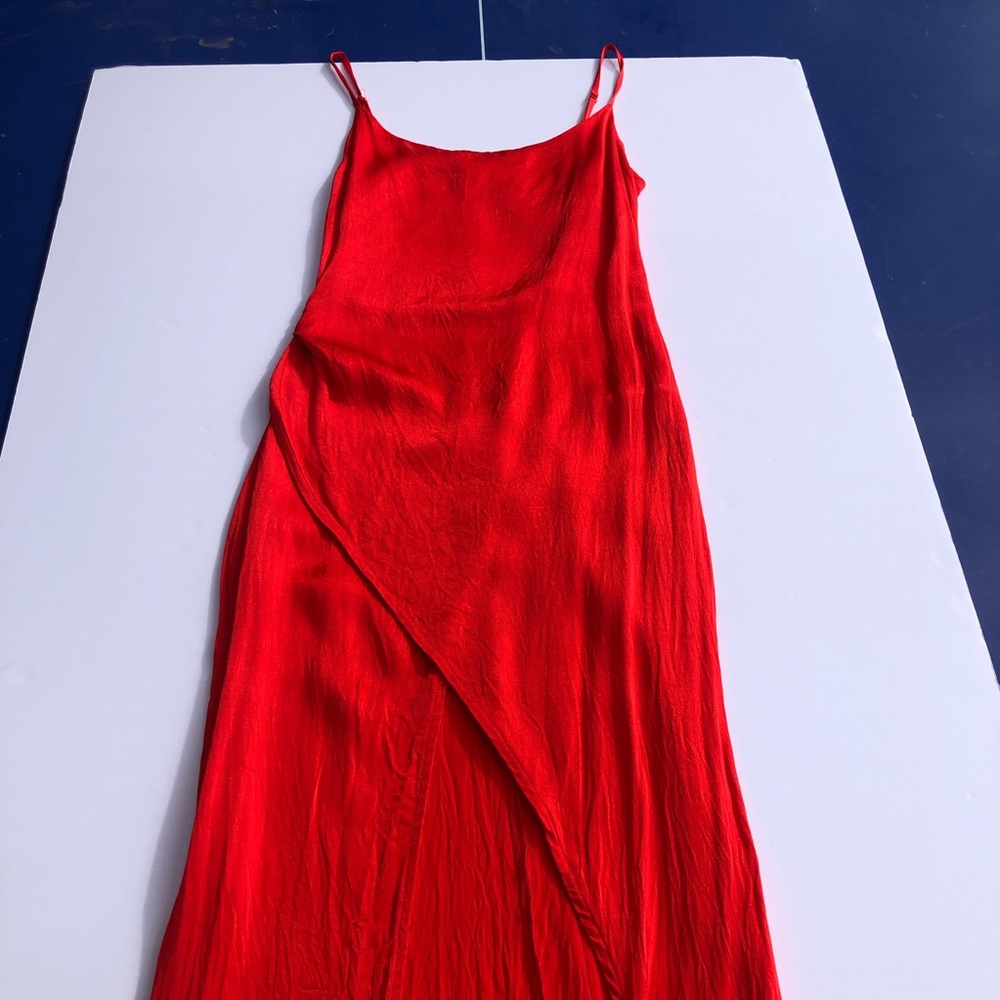 Red Satin Dress